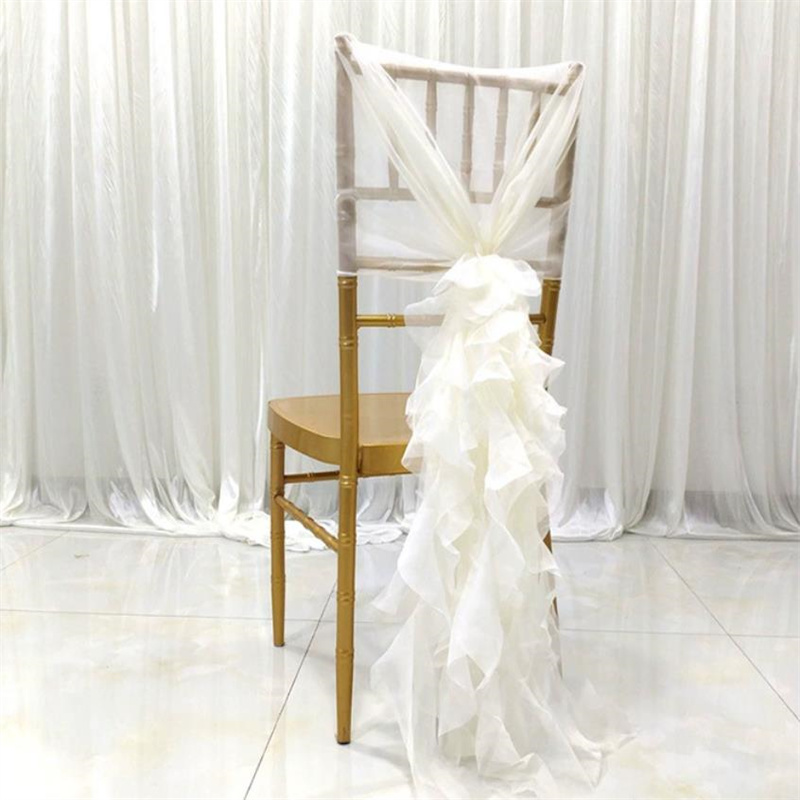 Chair Sash Organza - Decorazioni per sedie in bambù, fascia