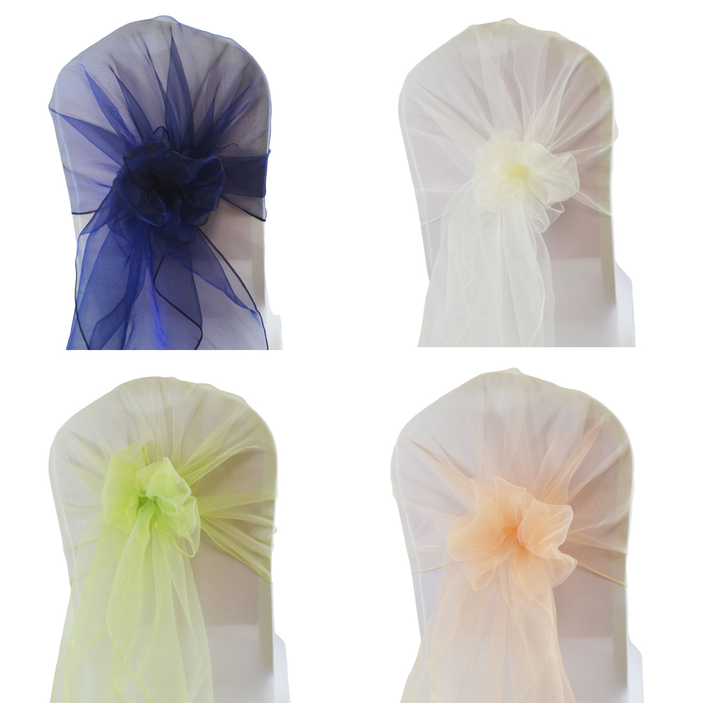 Chair Sash Organza - 65x275 cm Organza Sedia Fascia Per