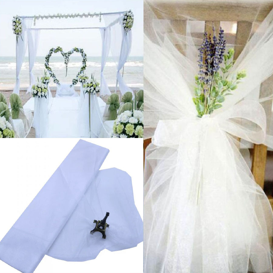 Chair Sash Organza - Decorazione di nozze da 10 m,