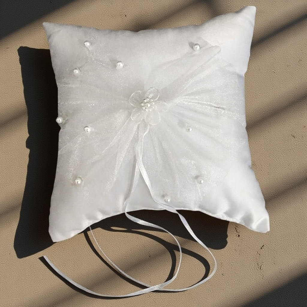 Ring Bearer Pillow - Cuscino Porta Anelli per Matrimonio, Morbido,
