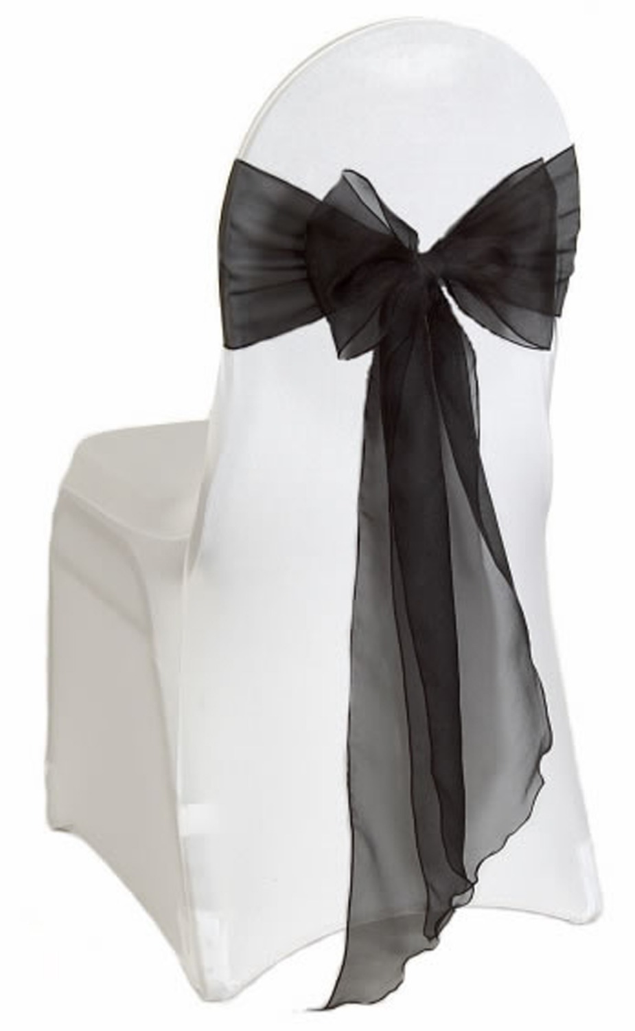 Chair Sash Organza - NUOVA SEDIA ARCHI 50 pz/lotto Nero