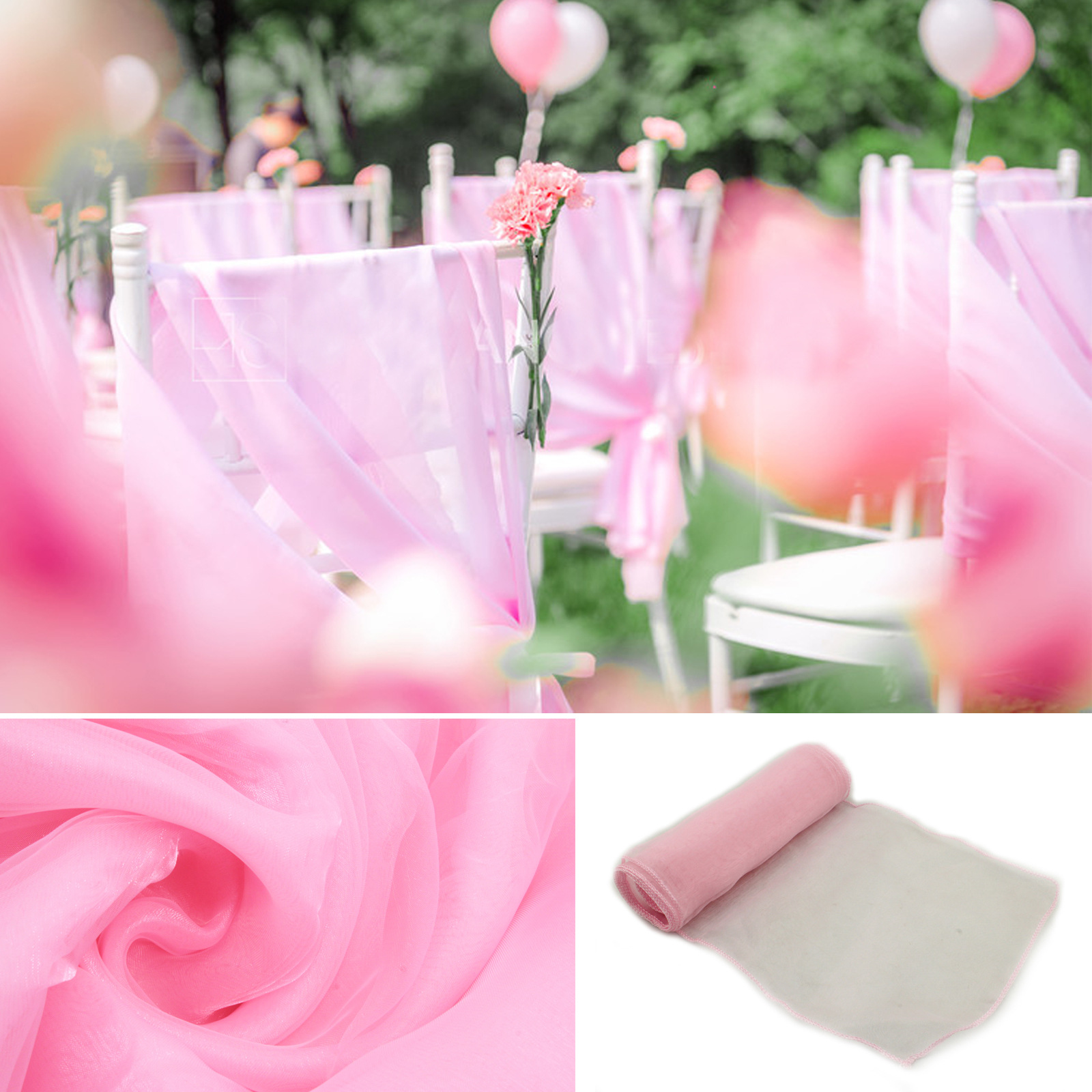 Chair Sash Organza - 1 pz fasce per sedie in