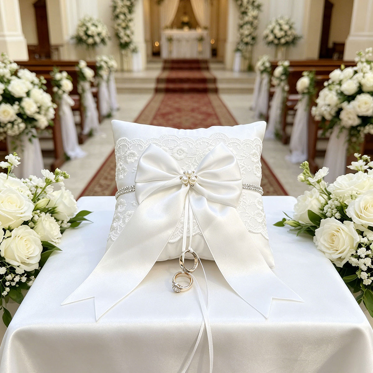 Cuscino Portafedi in Pizzo Bia - Ring Bearer Pillow recensione e prezzo