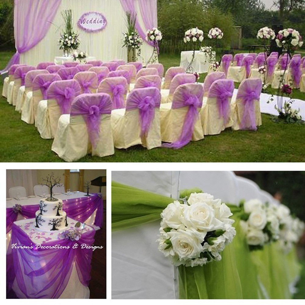 Decorazione di nozze Rotolo di - Chair Sash Organza recensione e prezzo