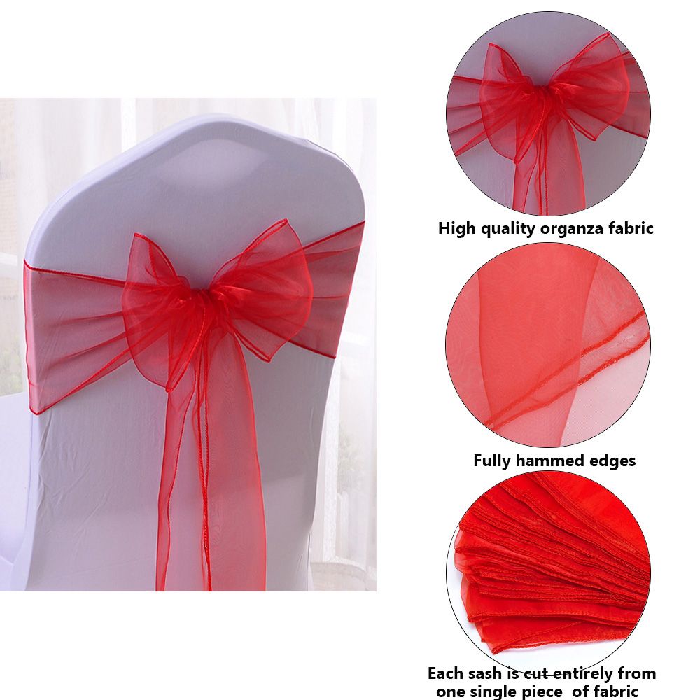 1 pz Nastro Decorativo in Orga - Chair Sash Organza recensione e prezzo