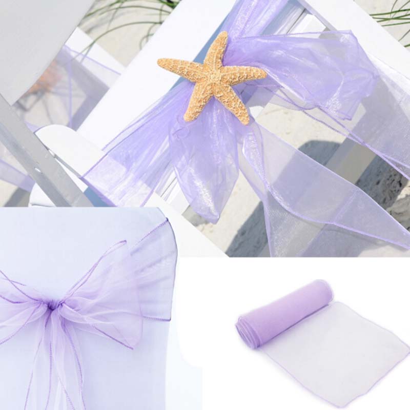 25 pezzi 18x275 cm matrimonio  - Chair Sash Organza recensione e prezzo