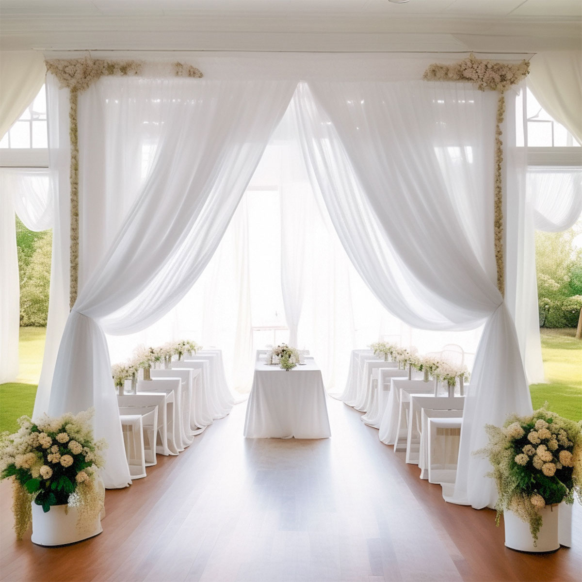 Decorazione di nozze bianca Ro - Chair Sash Organza recensione e prezzo
